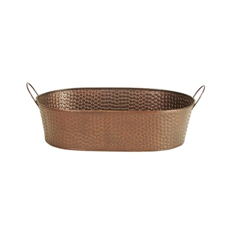 Wald Imports 7105-14 14 in. Hammered Metal Planter 7105/14
